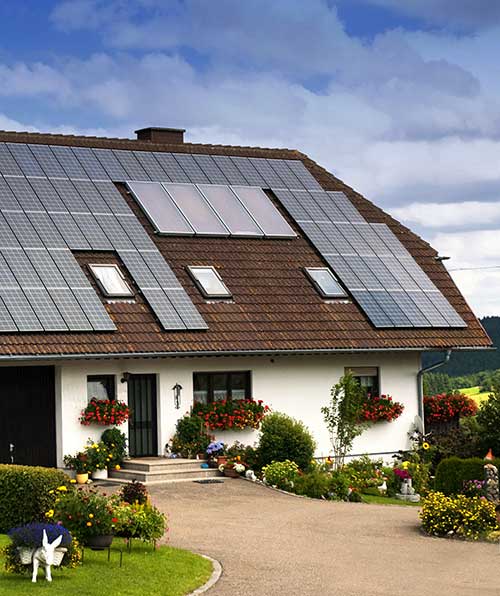 Installed Solar Panels On Home